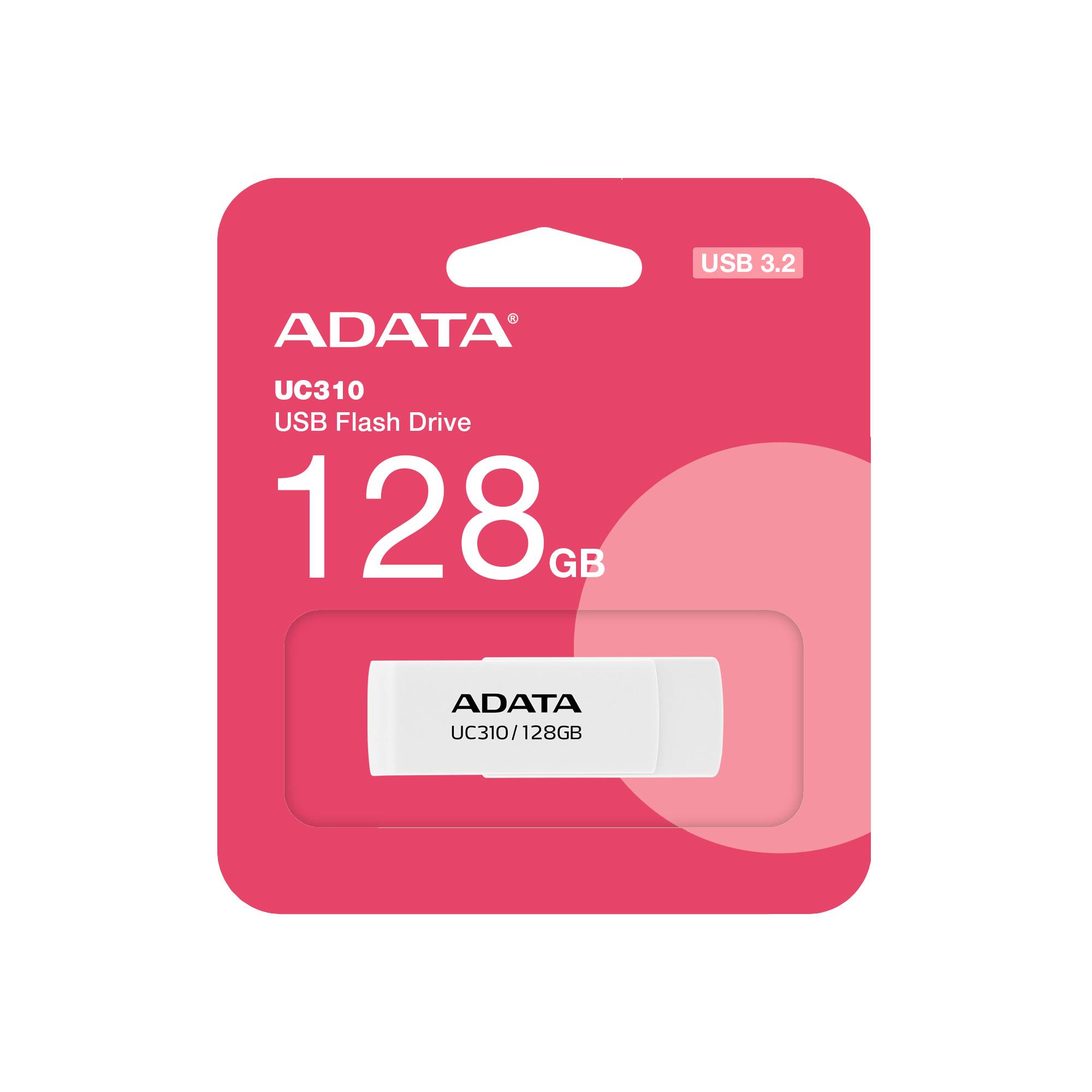 Memoria USB de 128GB UR310 3.2 Gen 1 (retro compatible 3.0 y 2.0) - diseño material reciclado sin tapa. BLANCO. UC310-128G-RWH Memoria USB de 128GB UR310 3.2 Gen 1 (retro compatible 3.0 y 2.0) - diseño material reciclado sin tapa. BLANCO. UC310-128G-RWH